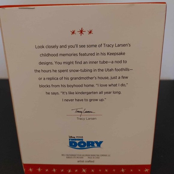 2016 Hallmark Newfound Friends Finding Dory Christmas Ornament - NIB - Picture 4 of 4